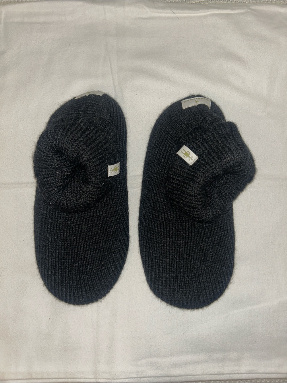 Smartwool Women's Black Knit Fold-Over Slipper Socks Size Medium